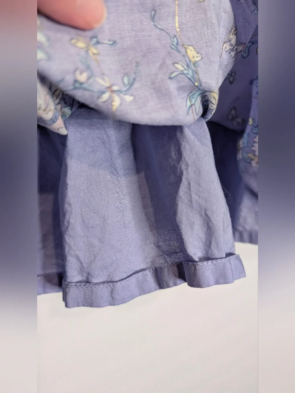OSHKOSH Floral Lavender Dress With Silver Metallic Embellishments. Size 3T